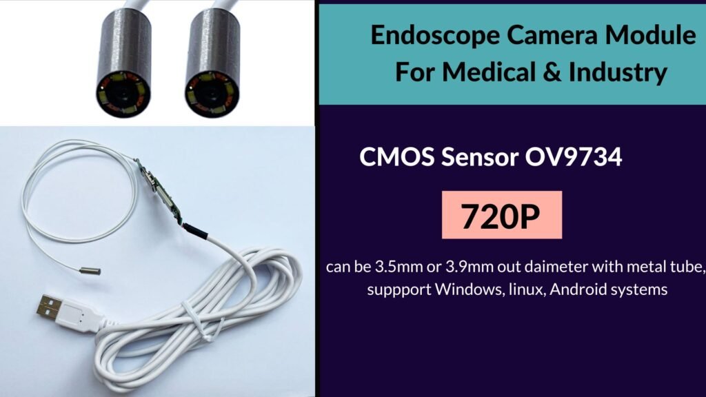 cmos sensor 2.0mm 2.8mm 3.5mm 3.9mm miniature medical endoscope camera module, support Windows, Linux, Android Systems, the professional medical endoscope camera manufacturers