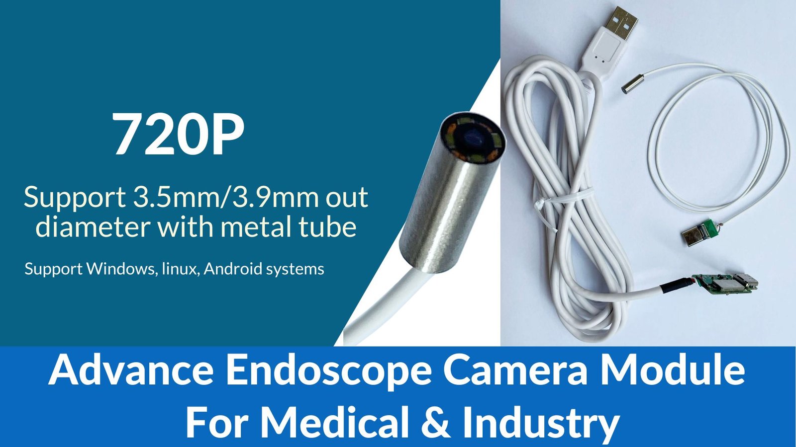 Out diameter 3.5mm 720P Medical Endoscope Camera Module